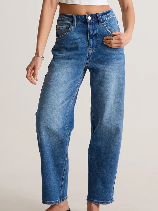 Quince Denim - Quince Bella Stretch Barrel Jeans Atlantic Blue Stretch Organic Cotton 2025-31